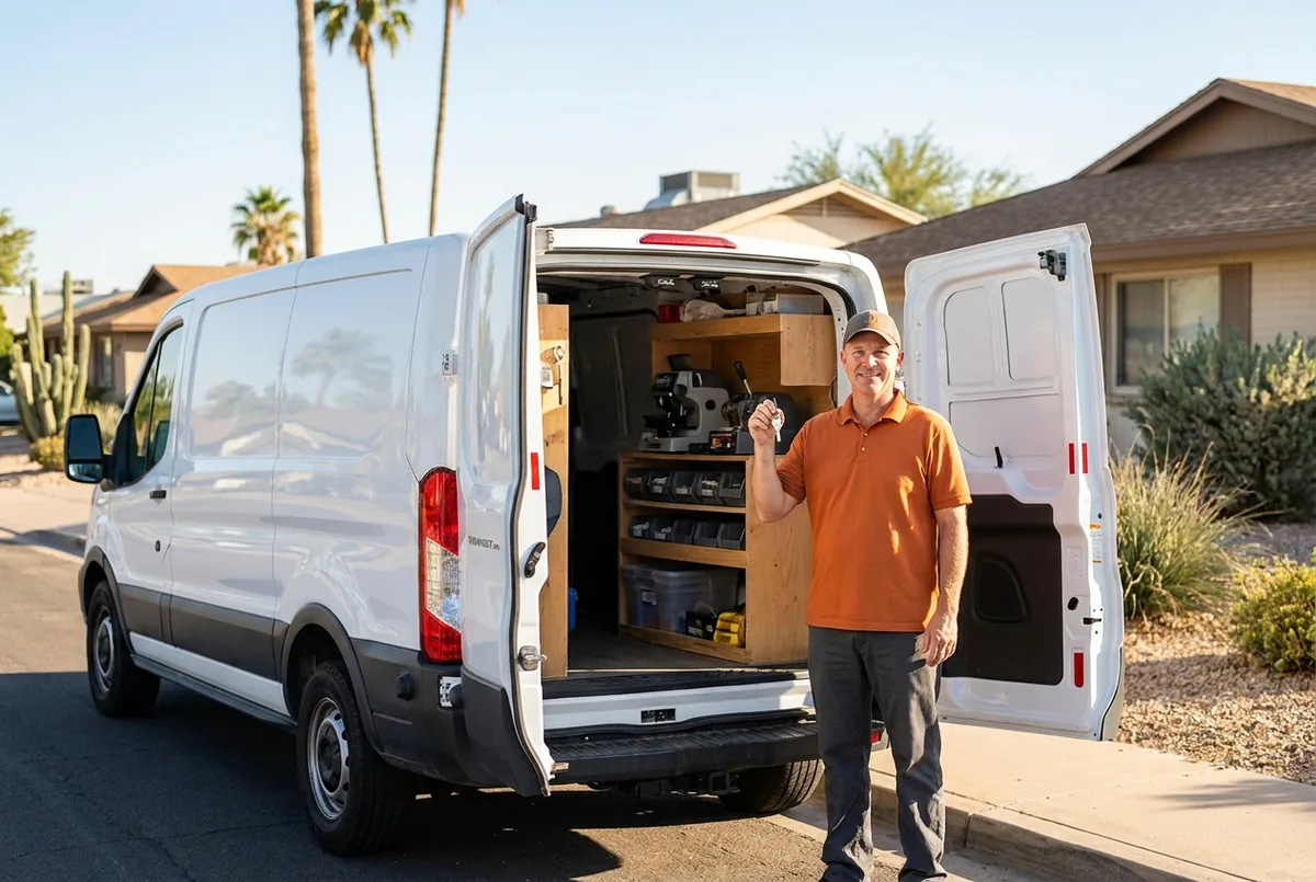 CallOrange.com mobile locksmith van in Tempe, Arizona