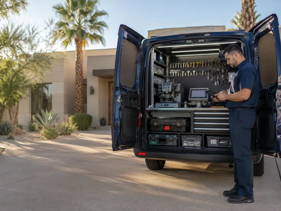CallOrange.com mobile locksmith van loaded and ready in Tempe, Arizona
